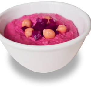 Hummus cu sfeclă roșie coaptă